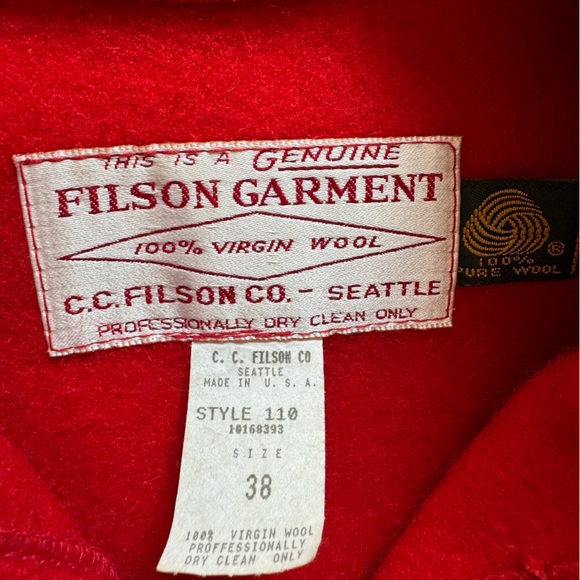 Filson Wool Jacket, Red Size 38 - Vintage! - Picture 3 of 10